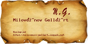 Milovánov Gellért névjegykártya